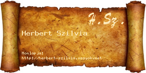 Herbert Szilvia névjegykártya