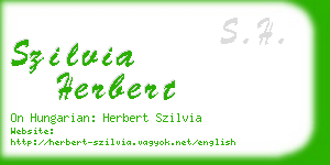 szilvia herbert business card